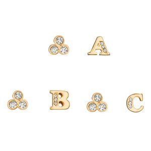 C+I Mismatched Alphabet earrings (Letter C)